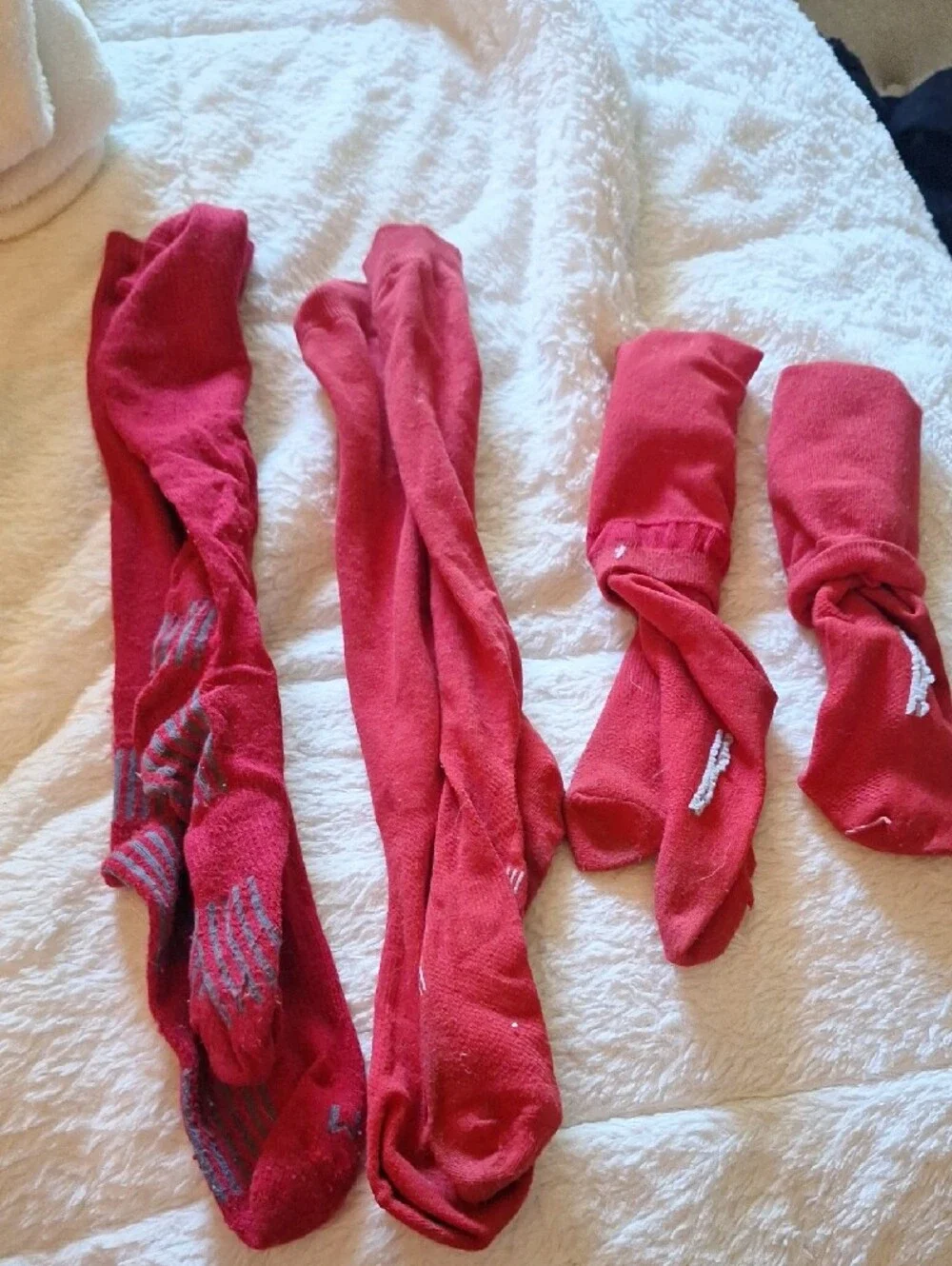Softball Red Crew Socks - Pack of 4